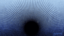 a blue background with a black circle in the middle and the word renpho at the bottom