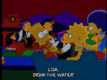 Lisa Drink The Water GIF - Lisa Drink The Water Small World GIFs