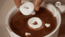 Peanut Butter Hot Chocolate Heart Marshmallows GIF - Peanut Butter Hot Chocolate Hot Choco Heart Marshmallows GIFs