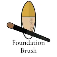 a bottle of lisa eldridge foundation and a foundation brush