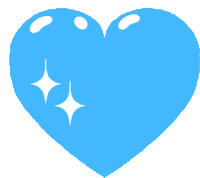 Blue Hearts Sticker - Blue Hearts Blinking Stickers
