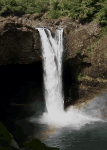Rainbow Falls GIF - Waterfall Rainbow Travel GIFs