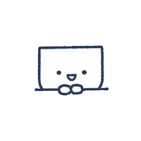 a drawing of a rectangle with a face and glasses