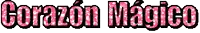 the word corazon magico is written in red and black