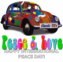 Peace And Love Car GIF