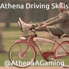 Athena Driving Bicycle GIF - Athena Driving Bicycle Athena GIFs