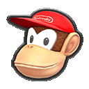 Diddy Kong Icon Sticker - Diddy Kong Icon Mario Kart Stickers