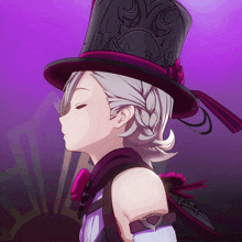 a cartoon character wearing a top hat with a red bow