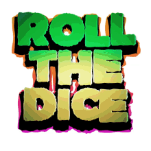 roll the dice sticker text animated text
