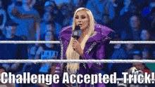 Wwe Charlotte Flair GIF - Wwe Charlotte Flair Challenge Accepted Trick GIFs