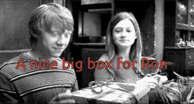 A Nice Big Box For Ron Harry Potter GIF - A Nice Big Box For Ron Harry Potter Ronald Weasley GIFs