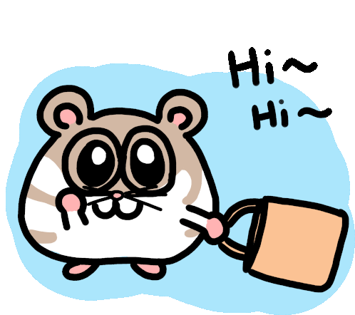 Hamster Hi Sticker - Hamster Hi Hello Hamster Buns Stickers