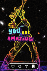 a neon sign that says " you are amazing " on it
