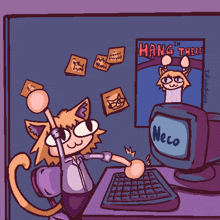 Neco Arc Hang In There GIF - Neco Arc Hang In There Hang In There Cat GIFs