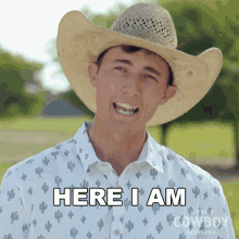 Here I Am Tyler Kijac GIF - Here I Am Tyler Kijac Ultimate Cowboy Showdown GIFs