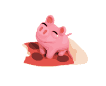 rosa pig cute fat pink pig pizza