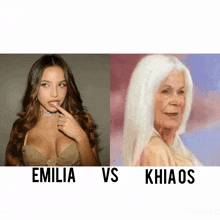 emilia vs khiaos with a picture of a woman