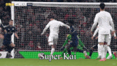 a soccer player with the number 29 on his back kicking a ball