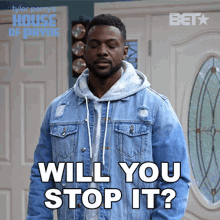Will You Stop It Calvin Payne GIF - Will You Stop It Calvin Payne Tyler Perrys House Of Payne GIFs