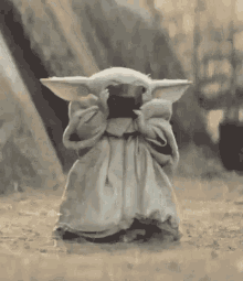 Baby Yoda Soup Bloody Hell GIF