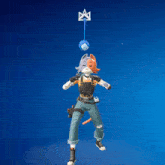 a cartoon character with a crown on his head is dancing