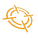 a target icon with a cross in the middle on a white background .