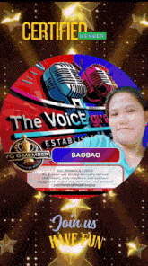 baobao is a certified member of the voice academy