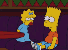 Mean Drunk GIF - The Simpsons Bart Simpson Maggie Simpson GIFs