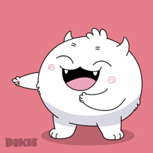 a cartoon drawing of a monster with the words ha ha ha ha ha ha on it