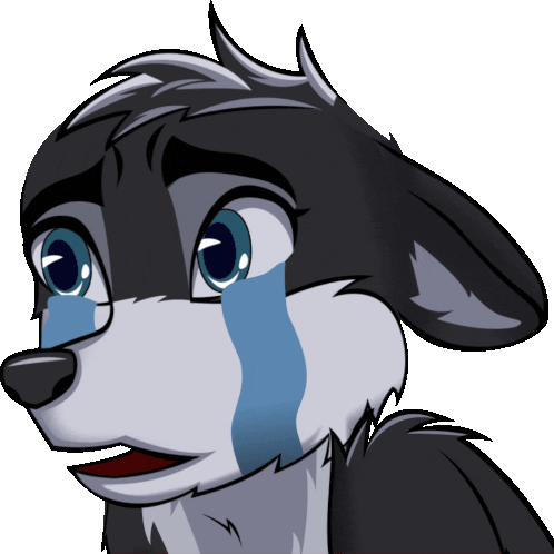 Cry Wolfie Sad Sticker - Cry Wolfie Sad Crying Stickers