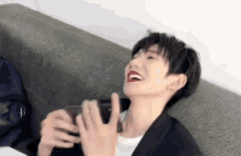Roy Wang Laughing GIF - Roy Wang Laughing Tfboyswangyuan GIFs