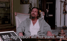 Big Lebowski The Dude GIF - Big Lebowski The Dude Aggression Will Not Stand GIFs