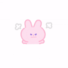 rabbit bunny pink cute angry