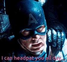 I Can Head Pat You All Day Captain America GIF