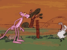 Pink Panther Little Beaux GIF - Pink Panther Little Beaux Crying Sheep GIFs