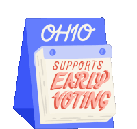 Ohio Voters Support Early Voting Voting Sticker - Ohio Voters Support Early Voting Voting Voting Rights Stickers