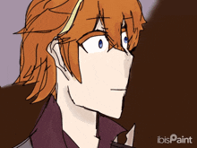 a drawing of a person with ibis paint written on the bottom left