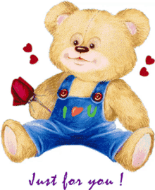 teddy bear cute teddy bear red rose rose just for you