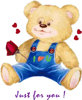 Teddy Bear Cute Teddy Bear Sticker - Teddy Bear Cute Teddy Bear Red Rose Stickers