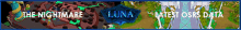 a banner that says the nightmare luna and latest osrs data on it