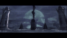 a man in a red cape is standing in front of a skull