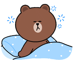 Brown Bear Sleepy Sticker - Brown Bear Sleepy Just Woke Up Stickers