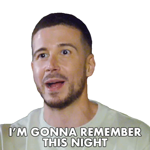 Im Gonna Remember This Night Vinny Guadagnino Sticker - Im Gonna Remember This Night Vinny Guadagnino Jersey Shore Family Vacation Stickers