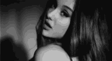 Ariana Grande Black And White GIF