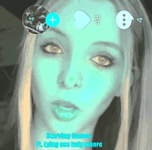 a picture of a woman with the words starving games ft. lying ass twilight whore below her