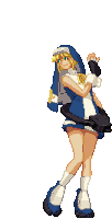 a pixel art of a girl in a nun outfit