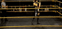 a wrestler in a ring with the word nxt on the bottom right