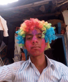 Colorful Boy GIF - Colorful Boy Wig GIFs