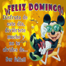 Feliz Domingo Mickey Mouse GIF - Feliz Domingo Mickey Mouse Shade GIFs