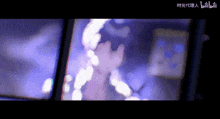 a blurry picture of a person 's face is being displayed on a computer screen .